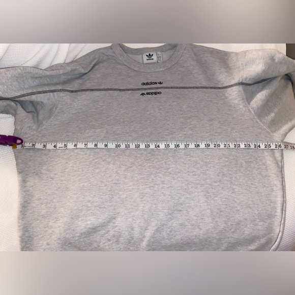 2/60$ Men’s ADIDAS R.Y.V light gray CREW SWEATER size Large - Picture 3 of 10